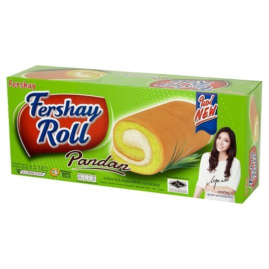 L0407010069.jpg FERSHAY PANDAN CAKEROLL WITH CREAM20GX6 - Image 1