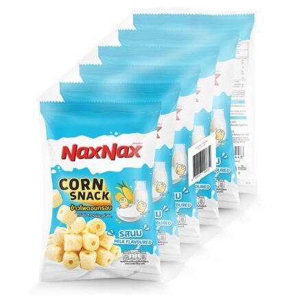 NAXNAX CORN SNACK MILK FLAVOURED 40G PACK6