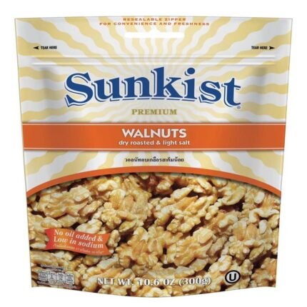 SUNKIST WALNUTS ROASTED LIGHT SALT 300 G