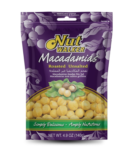 NUT WALKER UNSALTED MACADAMIAS 140 G.