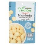 NUTRIONE BAKED MACADAMIAS 75G.