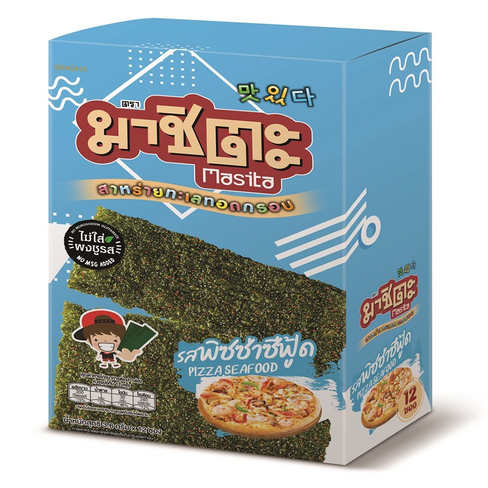 L0407090080.jpg MASITA SEAWEED PIZZA SEAFOOD 3.6 G. X12 - Image 1