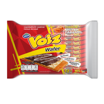 VOIZ WAFER CHOCO SALTED CARAMEL 18G.X12